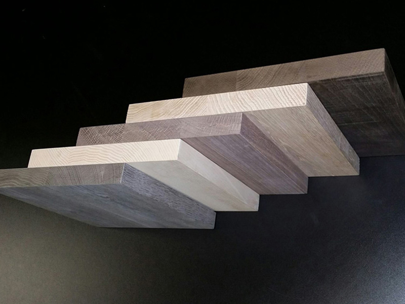 Δείγμα πάχους φύλλων καπλαμά Edillegno Naturali σε διάφορες αποχρώσεις